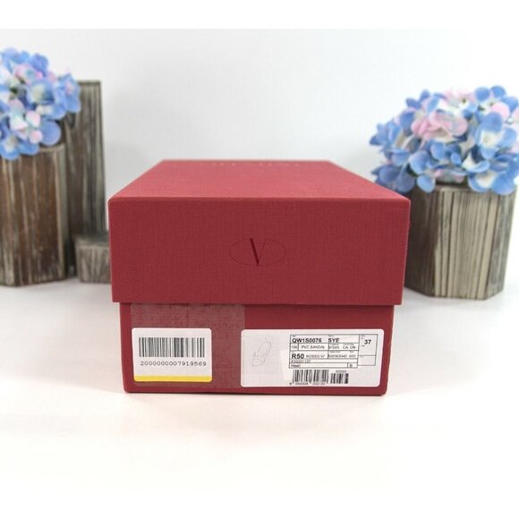 Valentino VLTN Rosso Red Rubber Pool Slides 37 NIB - Picture 4 of 8